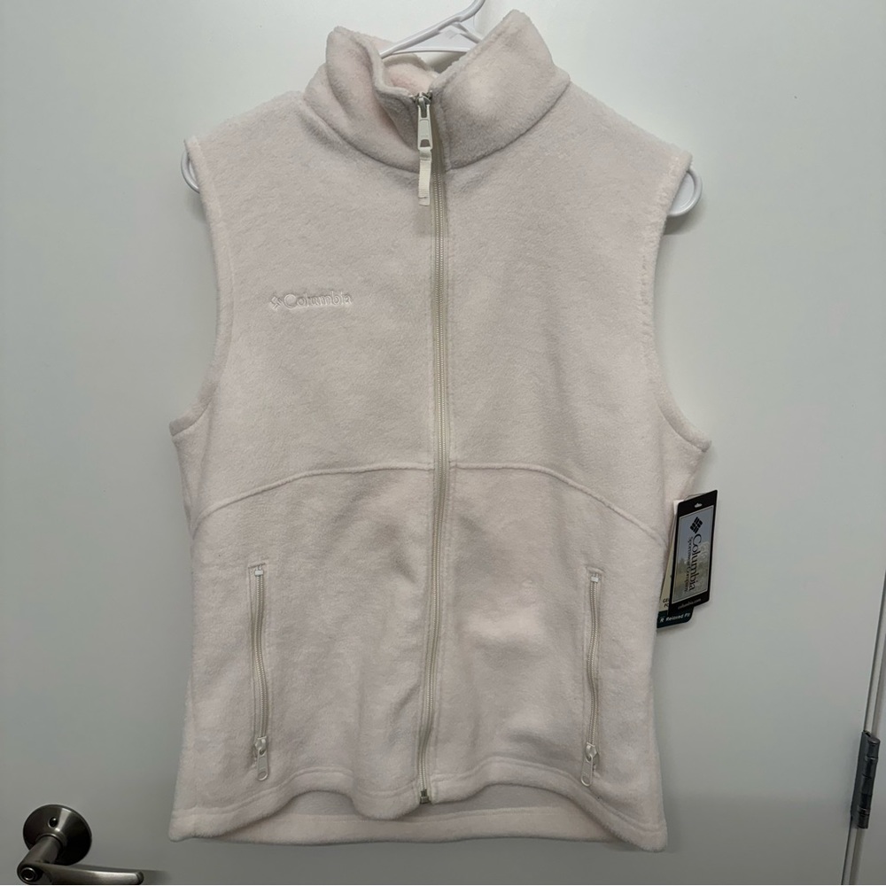 NWT Columbia White Fleece Vest